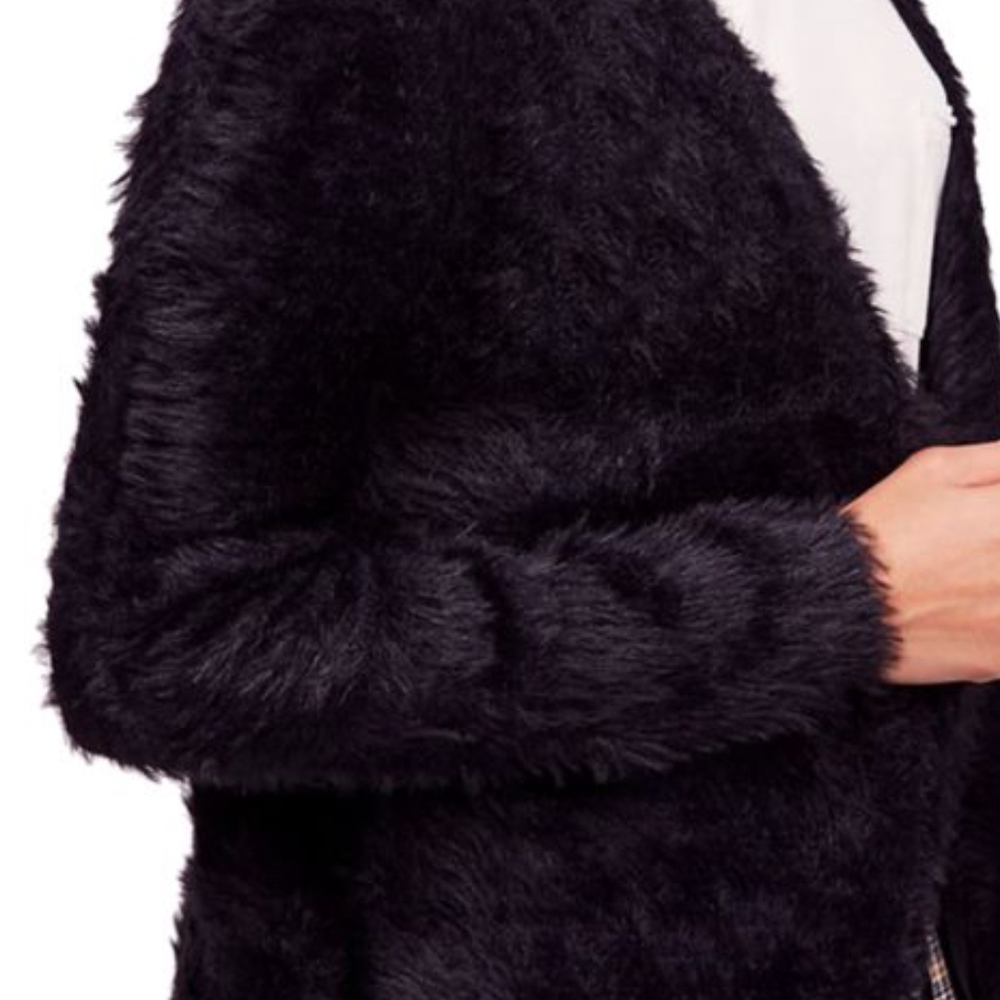FREE PEOPLE  Faux Fur Cardigan! NWT! - Picture 7 of 8